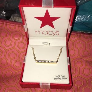 A 14k golden Necklace,  and beautiful mirror